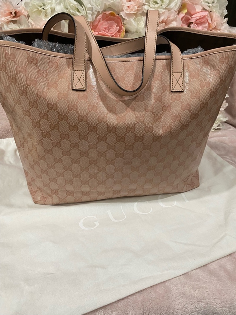 Gucci GG Pink Crystal Joy Tote